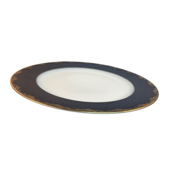 Rosenthal Classic Rose Frederick The Great Porcelain Dinner Plate Gold Trim Navy - Picture 9 of 10